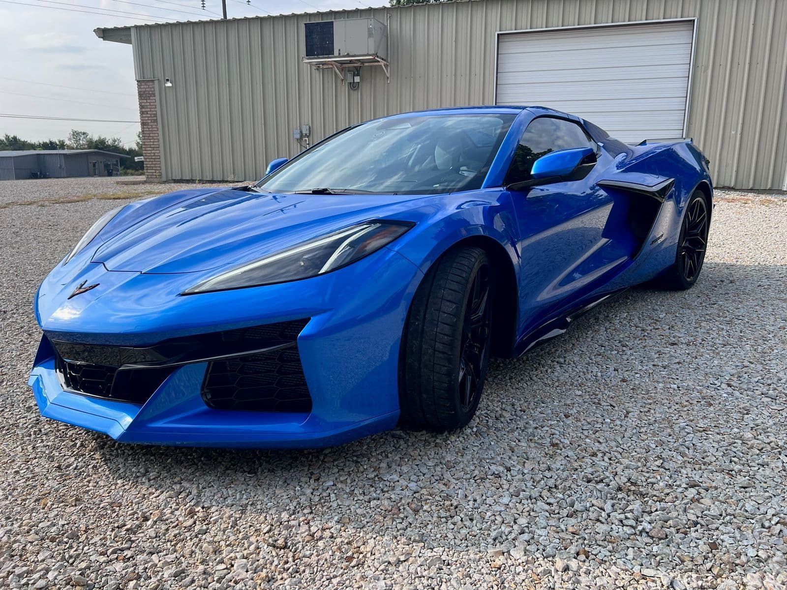 Blue Corvette after reconditioning
