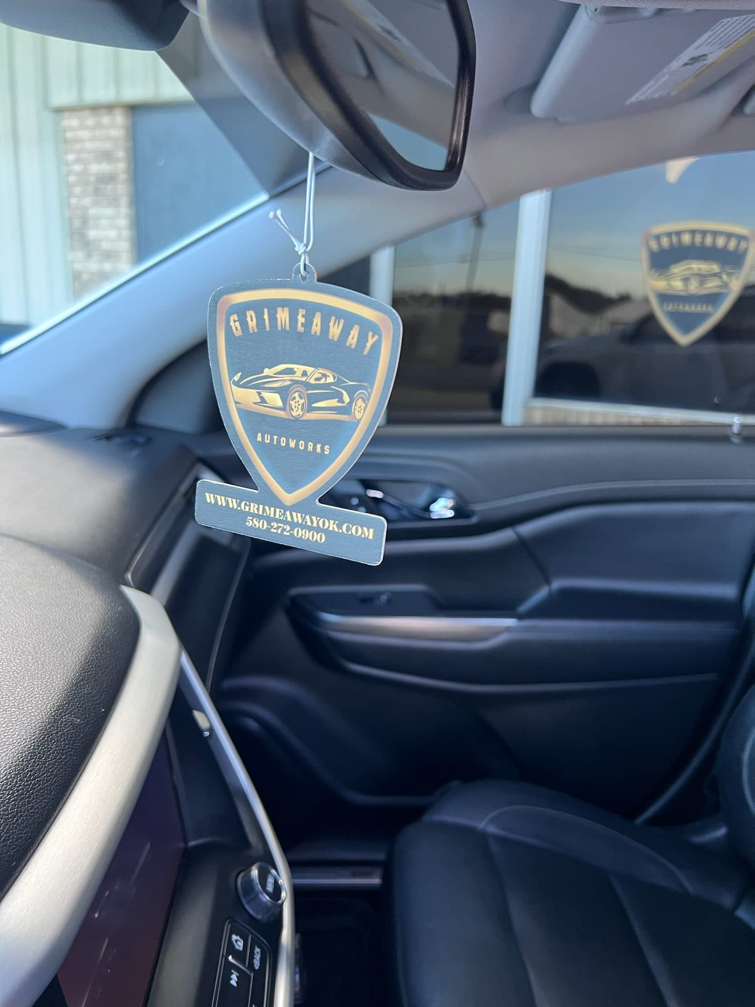 Re-dyed leather seat after color matching
