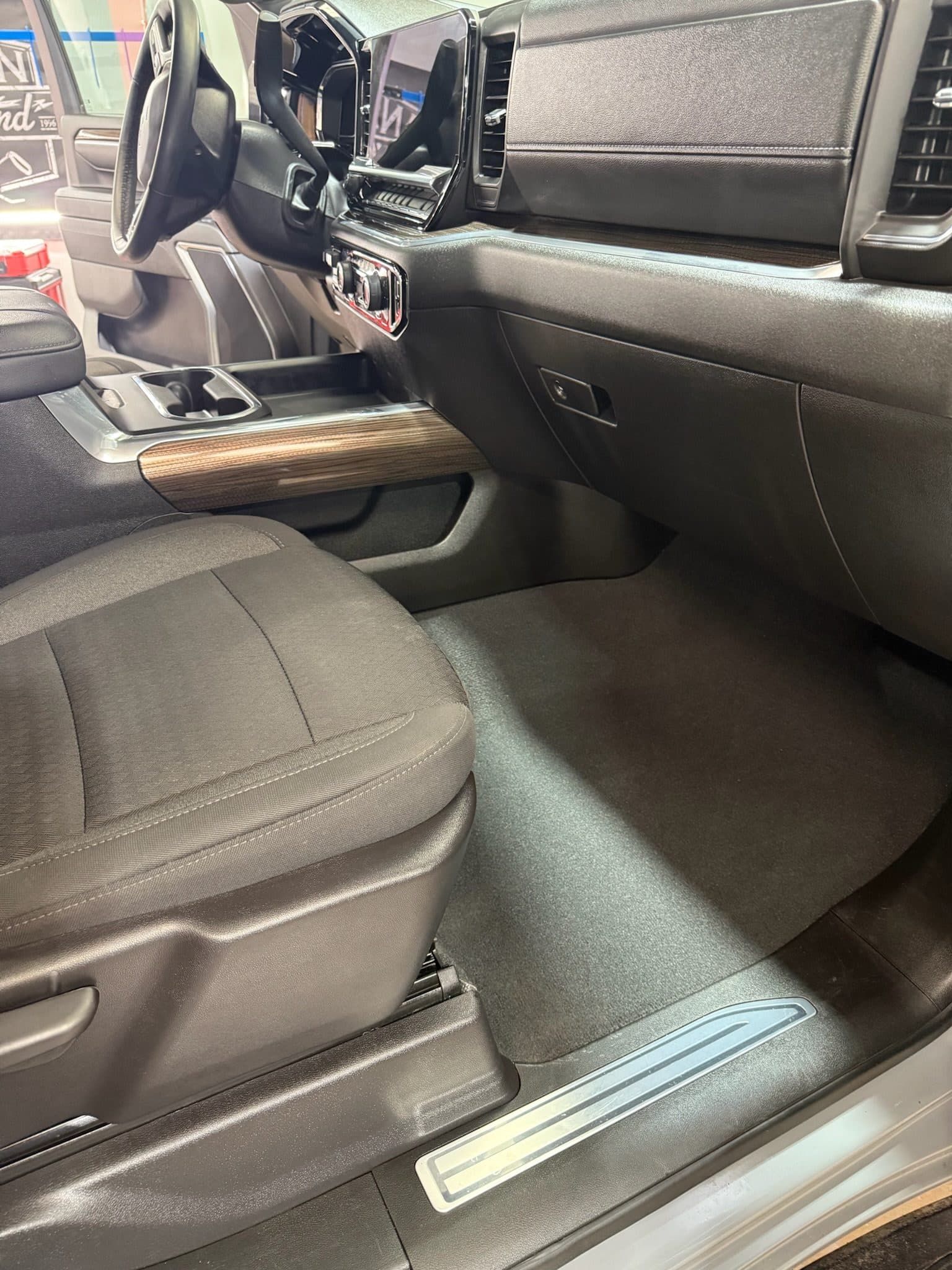 Refinished interior trim panel
